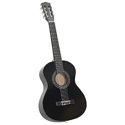 vidaXL Guitare Débutants 8pces Noir 1/2