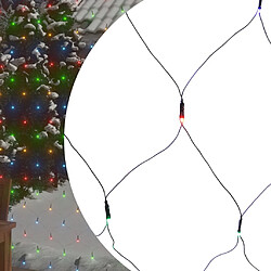 VidaXL Filet lumineux coloré de Noël