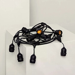 Acheter Ledkia Guirlande Extérieure 5.5m Noir 8 Douilles