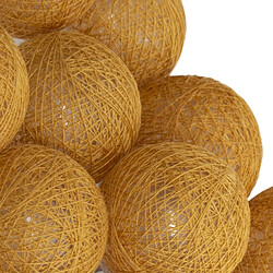 Atmosphera Guirlande LED 16 boules - Orange ocre