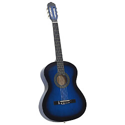 vidaXL Guitare Débutants Bleu 4/4