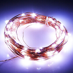 Wewoo Chaîne Cuivre LED 10M Blanc