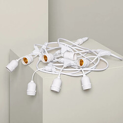 Acheter Ledkia Guirlande Extérieure 5.5m Blanc 8 Douilles