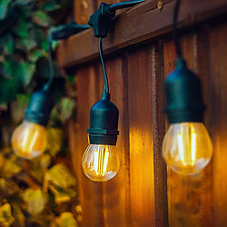Avis Ledkia Guirlande Extérieure 5.5m Noir 8 Douilles