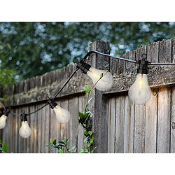 JARDIéco Jardideco Guirlande 20 LED Ampoules XL Blanc Chaud