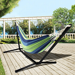 Idmarket Market Hamac métal - Toile bleue/verte