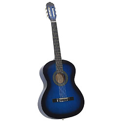 Avis vidaXL Jeu guitare classique 12 pcs 4/4 - Bleu