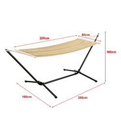 Avis En.casa Hamac avec support - Noir beige