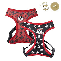 Disney Mickey Mouse Harnais pour Chien, Taille M/L - Noir