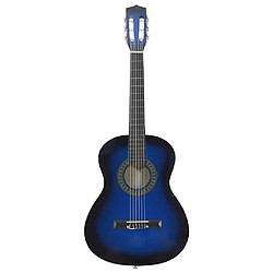 Avis vidaXL Ensemble guitare débutant bleu 3/4