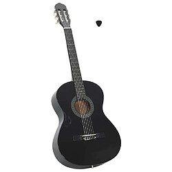vidaXL Guitare classique 4/4 - Noir