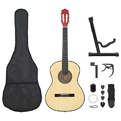 vidaXL Ensemble Guitare Classique 12 pces 4/4 Naturel