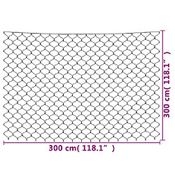 vidaXL Filet Lumineux de Noël 3x3 m Blanc Chaud pas cher