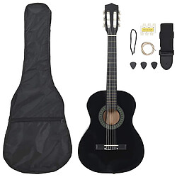 vidaXL Guitare classique 3/4 - Noir