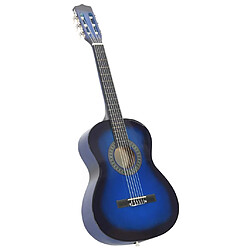 vidaXL Ensemble guitare débutant bleu 3/4