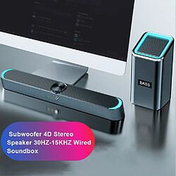 Universal Haut-parleur de bureau Super Bass - Noir