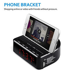 Acheter Radio réveil numérique FM Bluetooth - Noir