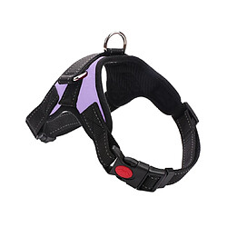 Sangle Anti-Déflagrante Violet L Harnais pour chien - Polyester - Sans traction - Taille L