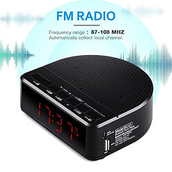 Avis Radio réveil numérique FM Bluetooth - Noir