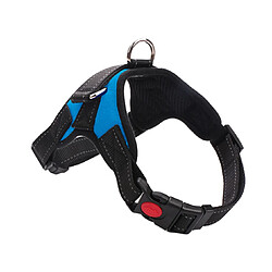 Sangle Poitrine Anti-Déflagrante Pour Chien Bleu M Harnais sans traction - Sécurité renforcée - Polyester - Taille M