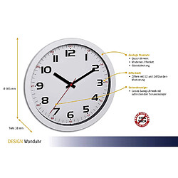 Avis Tfa dostmann Horloge murale quartz - Noir