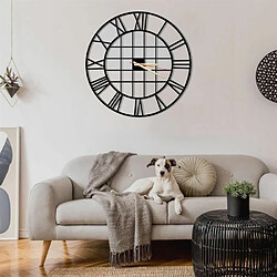 Dekory Bania Horloge Murale Métal 50cm Noir