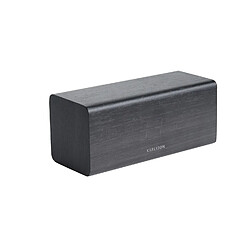 Karlsson Réveil LED Block en Bois sombre - Noir