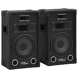 vidaXL Haut-parleurs de Scène Hifi - Noir