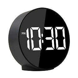 Universal Réveil Miroir LED - Noir