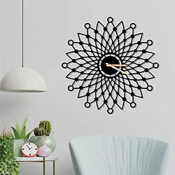 Dekory Horloge murale métal 50 cm - Noir