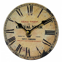 L'Héritier du Temps Horloge Murale Cheval Noir