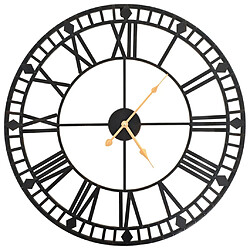 Decoshop26 Horloge Vintage Métal Décor