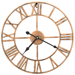 decoshop26 Horloge Murale Métal 40 cm Doré