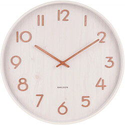 Karlsson Horloge en bois Pure 40 cm blanc.