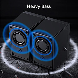 Acheter Haut-parleurs PC USB LED - Noir