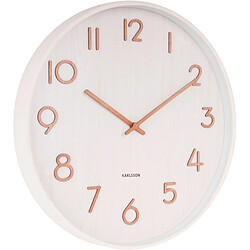 Karlsson Horloge en bois Pure 40 cm blanc.