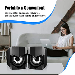 Avis Mini haut-parleurs PC 2.0 filaires - Noir