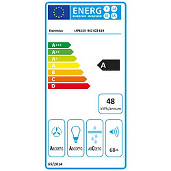 Hotte télescopique 60cm 600m3/h inox - LFP616X - ELECTROLUX