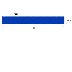 ECD Germany Bâche protection 1,5 x 12 m Bleu PE pas cher