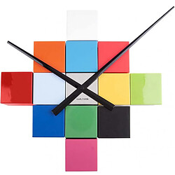 Karlsson DIY Cube - Horloge cubique multicolore