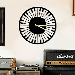 Dekory Piano Horloge Murale Métal - 50cm