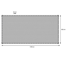 ECD Germany Bâche 6x12 m - Gris pas cher