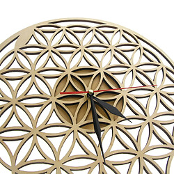 Avis Universal Horloge murale en bois géométrique Fleur de vie