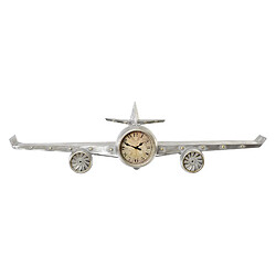 DKD Home Decor Horloge Murale Avion
