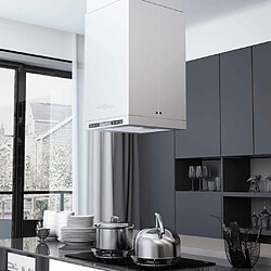 vidaXL Hotte îlot avec écran tactile LCD et capteur 756 m³ / h LED