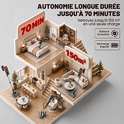 Avis INLONG ZV12 Aspirateur Balai Sans Fil 75KPa-600W-70Min Écran LED Poils Tapis & Sols Durs