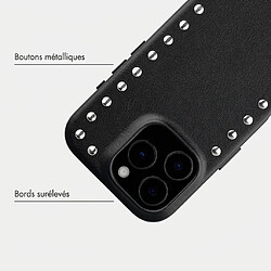 Selencia Coque arrière Studs avec MagSafe pour Apple iPhone 16 Pro - Velvet Black pas cher