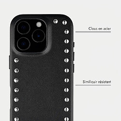 Avis Selencia Coque arrière Studs avec MagSafe pour Apple iPhone 16 Pro - Velvet Black