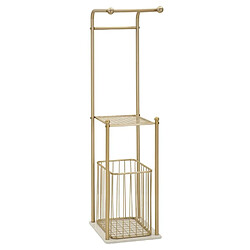 Avis Porte-serviettes Ervesto - Doré et blanc - 40 x 30 x 122 cm