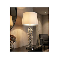 Paris Prix Lampe à Poser Design Silver Flower 74cm Argent pas cher